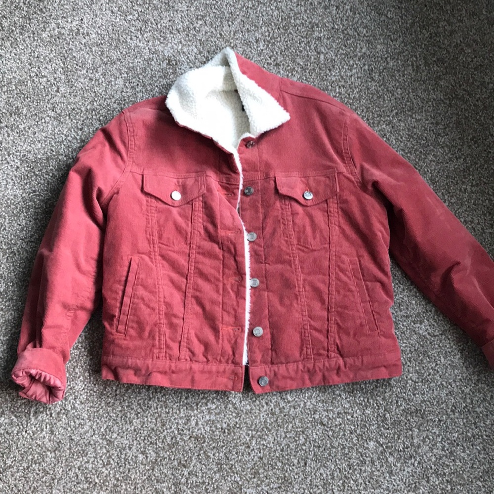 Pink fall corduroy jacket